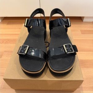 UGG Glossy Black Sandals